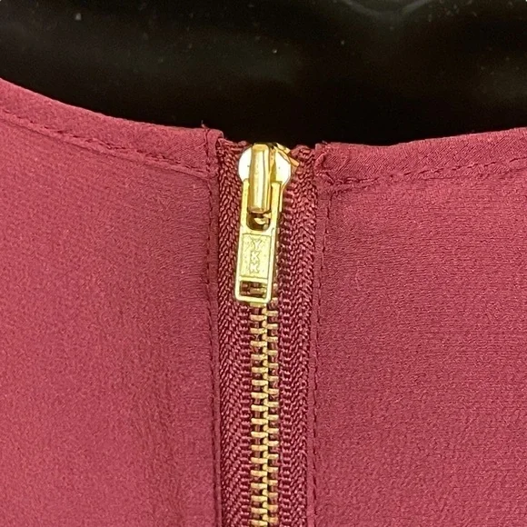 Euc Guess by Marciano 100% silk dress, plum/dusty rose colour, size Small. - Picture 4 of 12